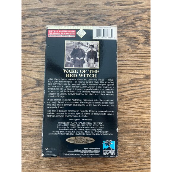 Wake Of The Red Witch 1992 VHS 45th Anniversary Edition John Wayne Pre-Owned - Picture 2 of 4